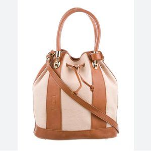 Valentina Cream and Tan Crossbody Bag